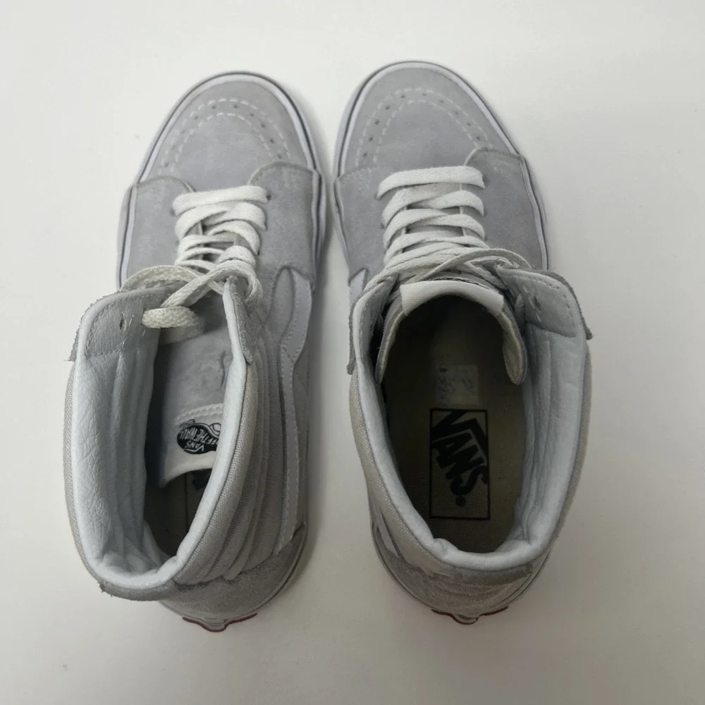 VANS Sk8-Hi Skate Sneakers Men's Sz‎ 6.5 Women's Sz 8 Gray Dawn/ True White